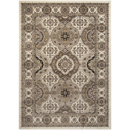 Safavieh 2 ft. - 3 in. x 8 ft. Shag Power Loomed Area Rug, Ivory and Black SG455-1290-28